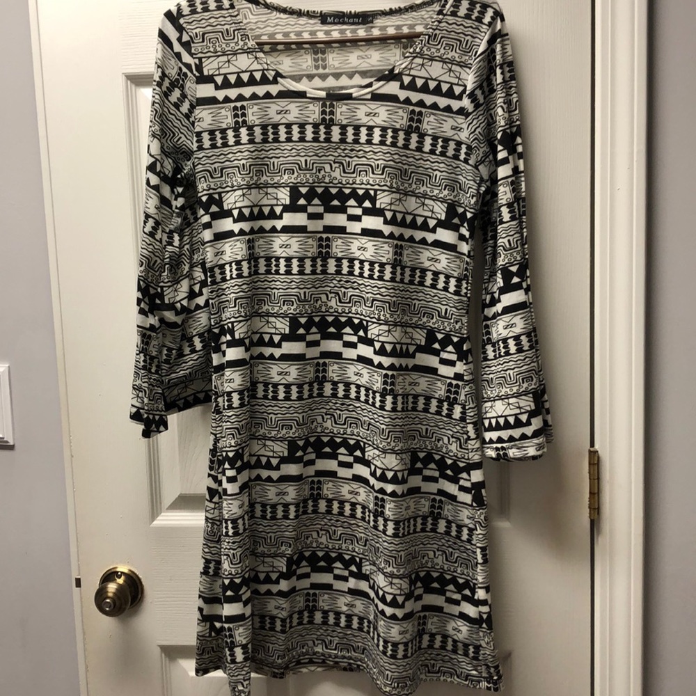 Black and white Tribal dress